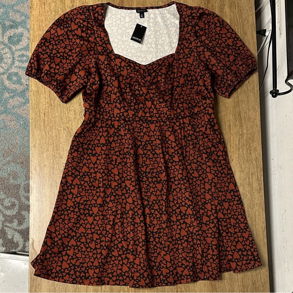 Torrid net Valentine’s Day date wuthering heights movie heart print knit dress - Picture 3 of 9